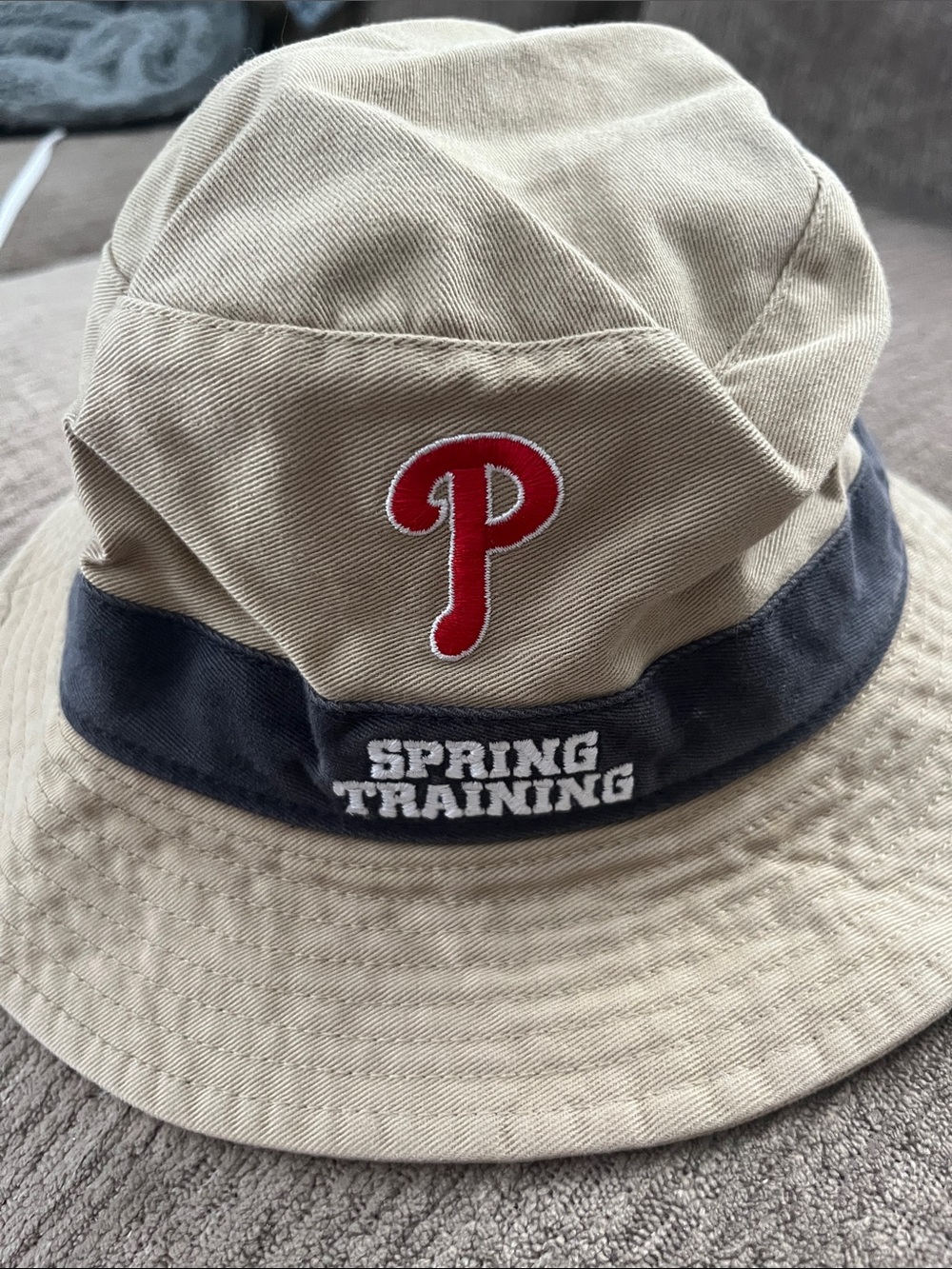 Two Phillies Baseball Caps - Denim Blue & Khaki